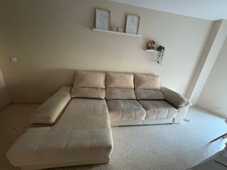 Chaiselongue tela beige