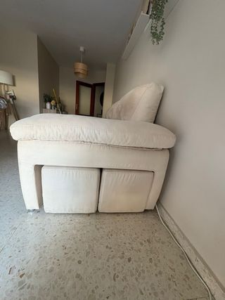 Chaiselongue tela beige