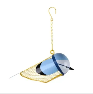 Comedero Pajaros Colgante Dorado