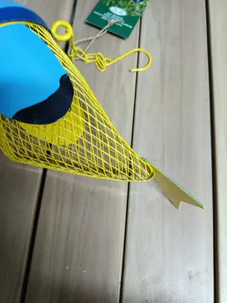 Comedero Pajaros Colgante Dorado