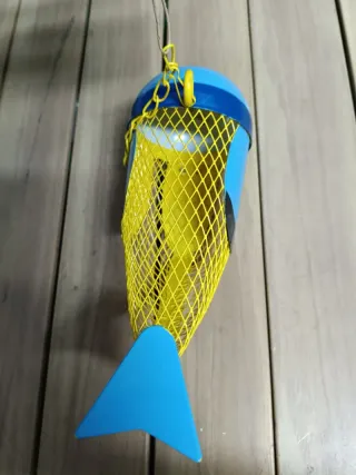 Comedero Pajaros Colgante Dorado