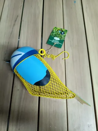 Comedero Pajaros Colgante Dorado