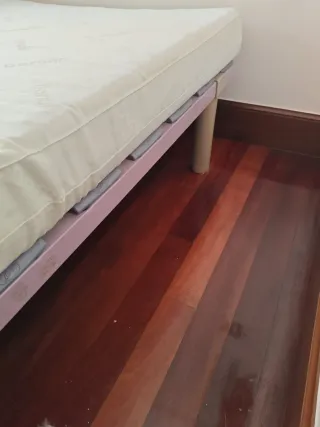 Somier Lansay Madera y Plástico + colchon 105