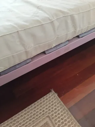 Somier Lansay Madera y Plástico + colchon 105