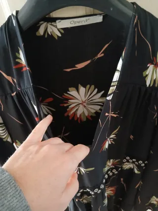 Vestito donna Opera nero fantasia floreale