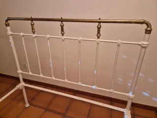 Cabezal y estructura cama hierro vintage