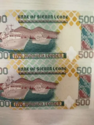 2 Banconote da 500 Leone della Sierra Leone correlate
