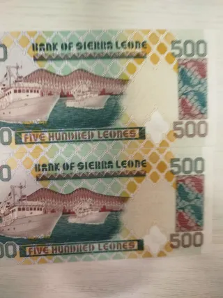 2 Banconote da 500 Leone della Sierra Leone correlate