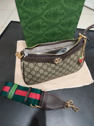 Borsa Gucci donna marrone e verde