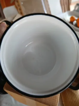 Tegame moneta smaltato rosso