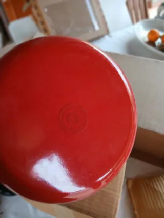 Tegame moneta smaltato rosso