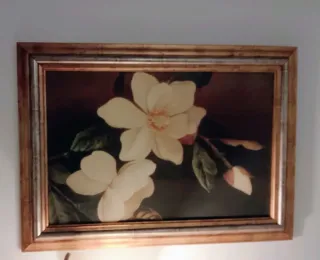 Stampa floreale vintage su legno