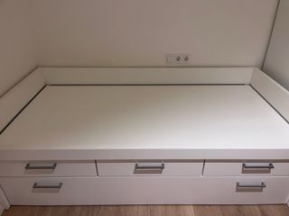 Cama nido 90x190 con cajones madera maciza lacada