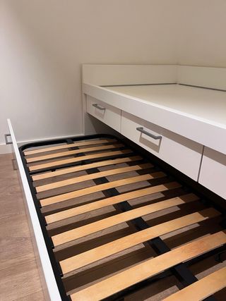 Cama nido 90x190 con cajones madera maciza lacada