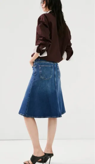 Falda vaquera Mango A-line