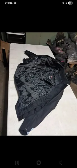 Chaqueta Moto Mujer Talla XS Negra y Blanca