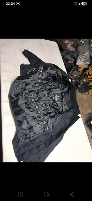 Chaqueta Moto Mujer Talla XS Negra y Blanca