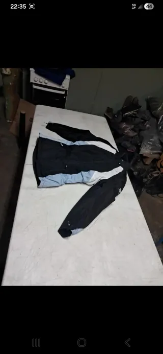 Chaqueta Moto Mujer Talla XS Negra y Blanca