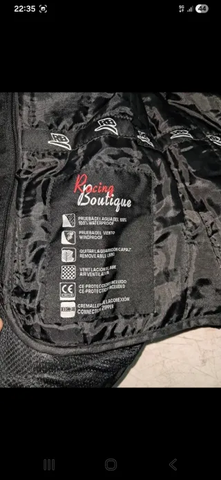 Chaqueta Moto Mujer Talla XS Negra y Blanca