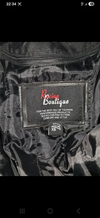 Chaqueta Moto Mujer Talla XS Negra y Blanca