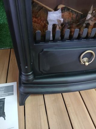 Chimenea eléctrica con efecto fuego vivo Santorini