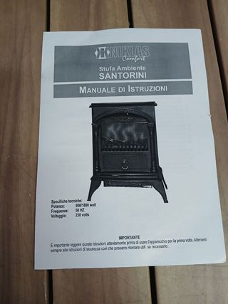 Chimenea eléctrica con efecto fuego vivo Santorini