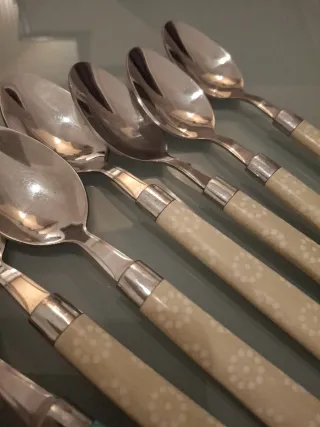 Set posate argento e turchese
