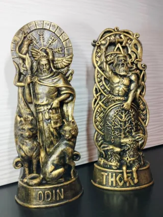 Scultura Norrena Thor Statua Mitologica