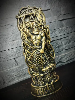 Scultura Norrena Thor Statua Mitologica