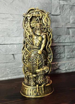 Scultura Norrena Thor Statua Mitologica