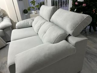 Sofá 2 plazas tela gris