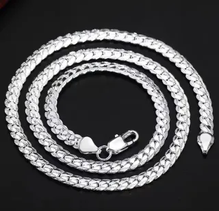 Collar de plata estilo serpiente