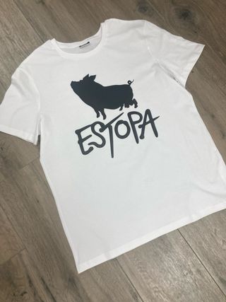 Camiseta Estopa toro Blanca y negra