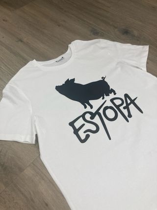 Camiseta Estopa toro Blanca y negra