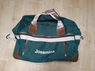 Bolsa de Viaje Vintage Josamina Verde y Marrón