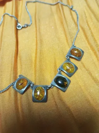 Conjunto Plata con Piedras Multicolor