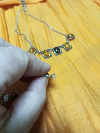 Conjunto Plata con Piedras Multicolor