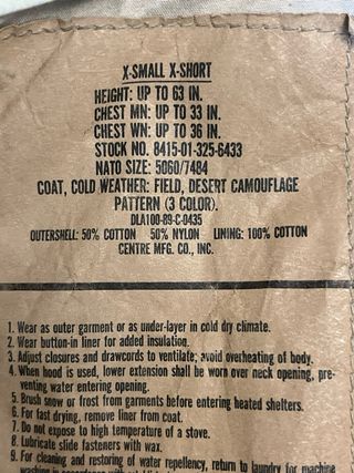 Giubbotto M65 Desert Camo Esercito degli Stati Uniti