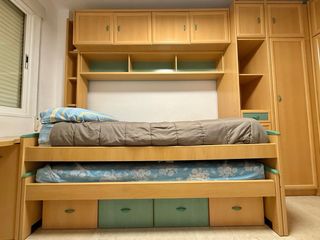 Dormitorio juvenil completo madera