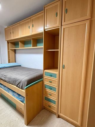 Dormitorio juvenil completo madera