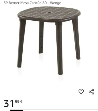 Muebles Jardín Mesa Cancún 80 Wengué SP Berner