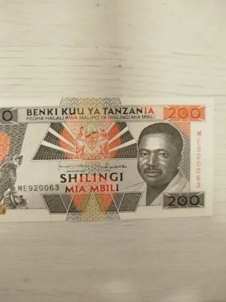 Billete 200 Chelines Tanzania