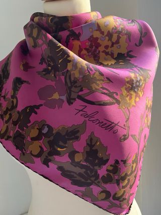 Foulard seta vintage Falconetto by Ken Scott '70