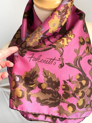Foulard seta vintage Falconetto by Ken Scott '70