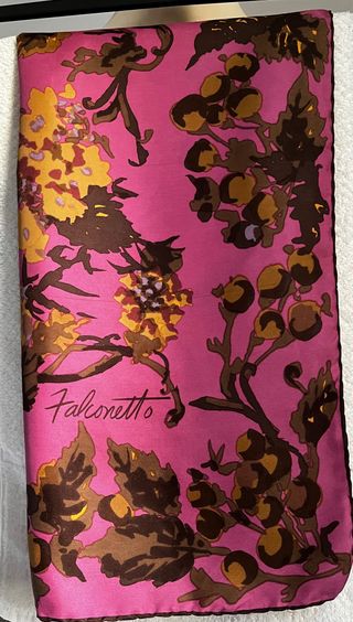 Foulard seta vintage Falconetto by Ken Scott '70