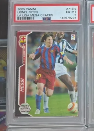 Carta Panini Messi La Liga Mega Cracks PSA 6 del 2005