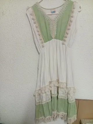 Lote 3 vestidos hippies talla única.precio unidad