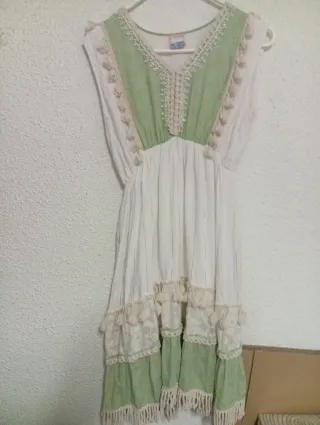 Lote 3 vestidos hippies talla única.precio unidad