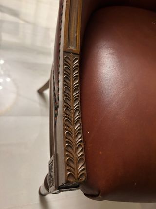 Sillas de comedor Casa Padrino Piel Marrón