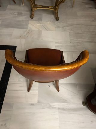 Sillas de comedor Casa Padrino Piel Marrón